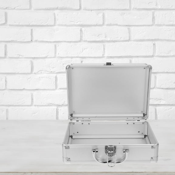Toyvian Metal Suitcase Aluminum Alloy Briefcase with Sturdy Design for Secure Transport