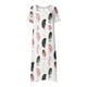 thumbnail image 4 of ICHUANYI Clearance Women's Summer Casual Floral Print Short Sleeved Round Neck Dress(Green, XXL) ICHUANYI WER2023080903424, 4 of 5