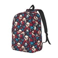 thumbnail image 2 of Yiaed Skull red flower blue Print Backpack, Premium Laptop Backpack, Travel Backpack for Women, Lightweight Backpacks, Comfortable Back Pack-Small, 2 of 5