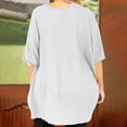 thumbnail image 7 of Olyvenn Womens Plus Size Cardigan Casual Short Sleeve Summer Fashion Waffle Knit Kimono Open Front Tops White XXL, 7 of 7