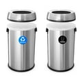 thumbnail image 2 of Alpine Industries Commercial Indoor Dual-Stream Recycling/Trash Station  17-Gallon Each Stainless, 2 of 2
