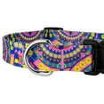 thumbnail image 6 of Deluxe Blue Boho Mandala Dog Collar - Made in The U.S.A., 6 of 6