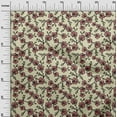 thumbnail image 3 of oneOone Viscose Chiffon Light Yellow Fabric Floral Retro Craft Projects Decor Fabric Printed By The Yard 42 Inch Wide, 3 of 5
