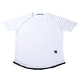 thumbnail image 2 of Men Solid Slub Cotton Pleated Short Sleeve Slim Fit T Shirt, 2 of 5