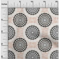 thumbnail image 1 of oneOone Cotton Jersey Black Fabric Circle Block Quilting Supplies Print Sewing Fabric By The Yard 58 Inch Wide, 1 of 4