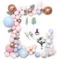 thumbnail image 2 of DIY Balloon Garland & Arch Kit 108pcs Pink & Blue Latex Balloons Set Leaves with Decorating Strip, Glue Dots, Pink Ribbon, Knotter, Hooks for Wedding Birthday Baby Shower Party Decors (Pink & Blue), 2 of 7
