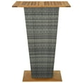thumbnail image 3 of vidaXL 5 Piece Garden Bar Set with Cushions Poly Rattan Grey, 3 of 5
