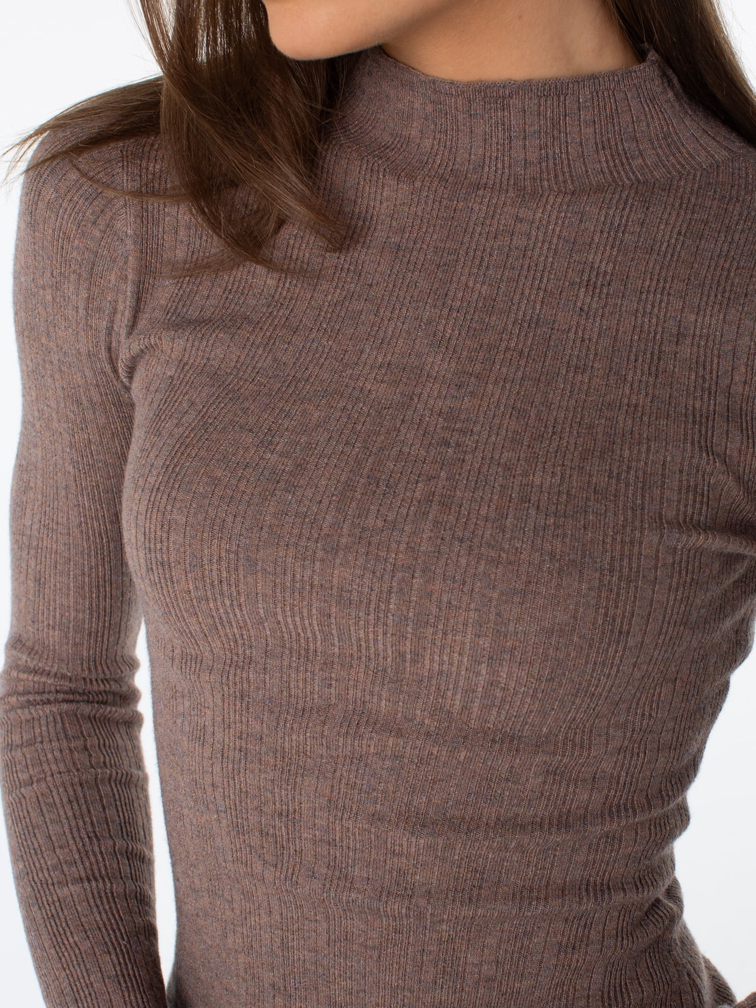 Celebrity Pink Women's and Women's Plus Long Sleeve Mockneck Sweater Top, Sizes XS-4X