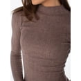 thumbnail image 4 of Celebrity Pink Women's and Women's Plus Long Sleeve Mockneck Sweater Top, Sizes XS-4X, 4 of 11