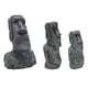 thumbnail image 1 of EeaseMX 3 estatuas moai para acuario, adornos de cabeza de piedra de la Isla de Pascua, decoración paisajística para pecera., 1 of 7