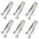 thumbnail image 1 of 6 unidades de mini pinzas para hielo de acero inoxidable de 10,8 cm; pinzas de servicio pequeñas para aperitivos, meriendas, postres y cafeterías, 1 of 7