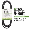 thumbnail image 2 of 8TEN Transmission Drive Belt for John Deere L100 LA105 GX22036 810-CBL2372T, 2 of 4