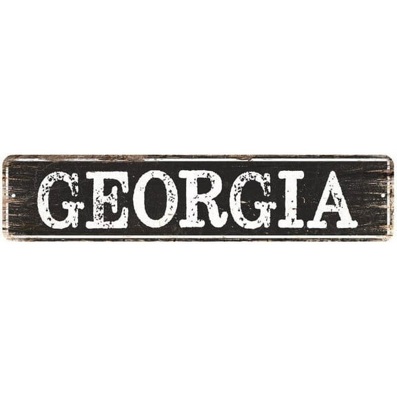 GEORGIA Gift Chic Metal Sign Home Decor Cities 4x18 204180007089