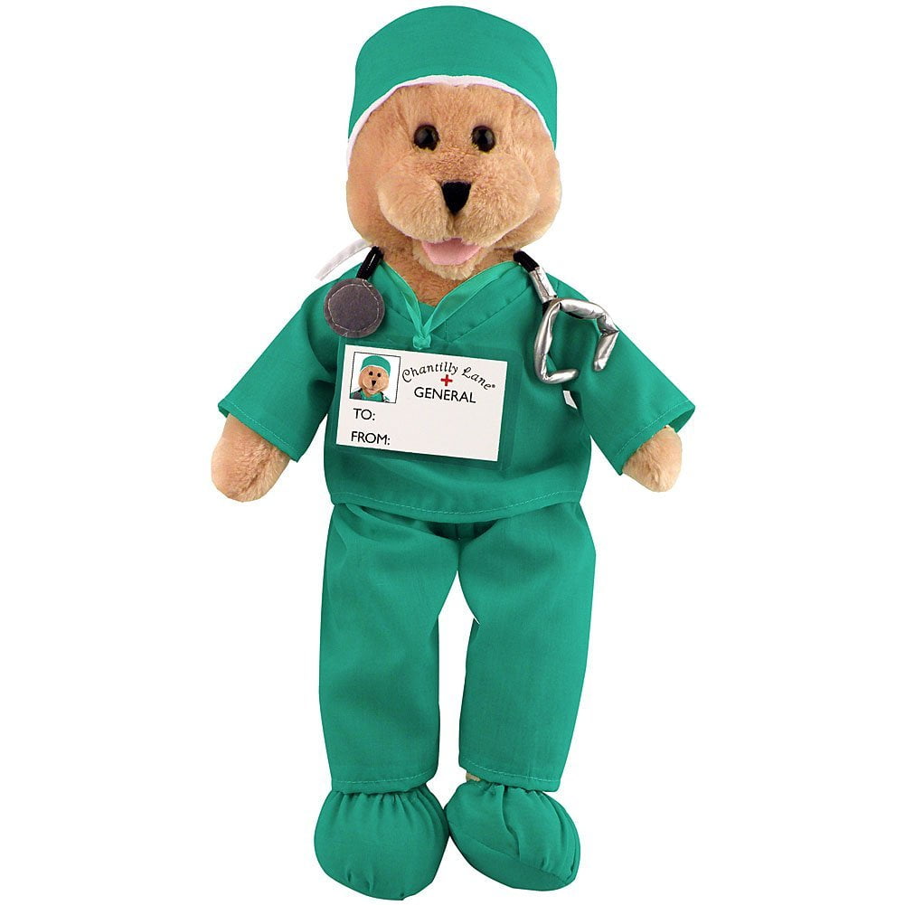 teddy bear in scrubs