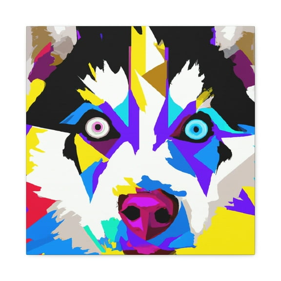 Siberian Husky Pop Art - Canvas