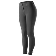 HORZE Ella Womens Pull-On Knee Patch Breeches, Color: Black, Size: 26 (36260-BL-26)