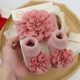 thumbnail image 5 of LIANGXR Baby Flower Headband & Socks Set for Baby 0-1Year Soft Elastic Hairband Nonslip Floor Socks Baby Accessories, 5 of 8