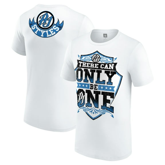 Men's White AJ Styles There Can Only Be One T-Shirt