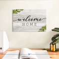 thumbnail image 3 of Elephant Stock Rustic Welcome Home Wall Sign Wall Art - Horizontal Canvas Wall Art - Living Room Wall Decor - Wall Signs Canvas - Gray And Black Decor By Natalie Carpentieri - 12" x 8", 3 of 8