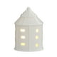 thumbnail image 2 of Casa de pueblo navideña de porcelana con LED | Figura de mesa en miniatura con velas de té sin llama a pilas | Decoración navideña de cerámica para chimenea, estantería o escritorio, 2 of 5