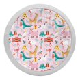 thumbnail image 1 of 4PCS Round Unicorn Cabinet Fluorescence Knob Glowing in the Dark Furniture Drawer Pulls Handle with Screws, 1 of 5