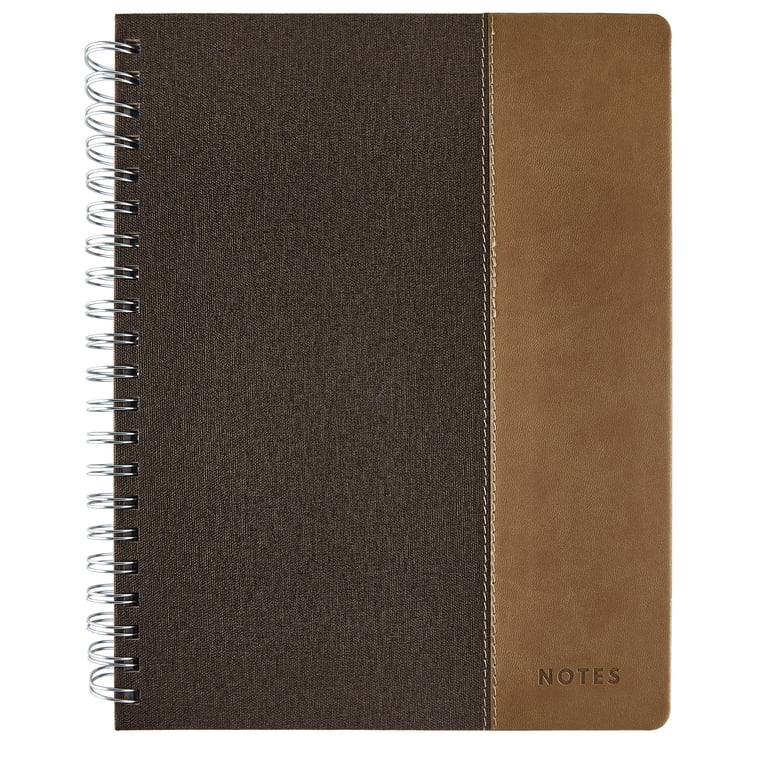 Quill & Stone Large Wiro Journal, Brown Faux Leather, 256 Pages photo 2