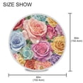 thumbnail image 3 of Round Tablecloth 60*60 Inches Round Tablecloth Outdoor Style Tablecloth With Umbrella Holes Tablecloth Outdoor Suitable For Kitchens and Dining Rooms Lush Watercolor Roses Art, 3 of 8