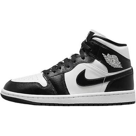Nike Women’s Air Jordan 1 Mid Shoes, White/Black, Size 10.5