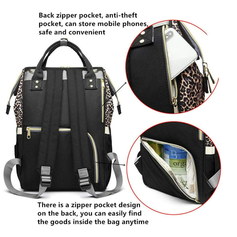 Cheetah diaper bag backpack top