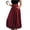 Wine, variant on Bbyeadc Skirts for Women A Line Midi Bubble Skirt Puffy Hem Elastic Waist Solid Color Skirts Swing Casual Party Outfits with Pocket,Black (L)