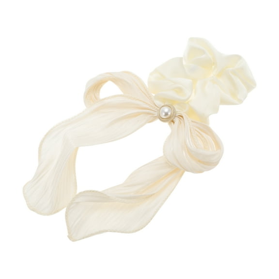 Unique Bargains 1 Pc Elegant Hair Scarf Scrunchies Hair Ties Beige
