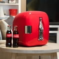 thumbnail image 2 of Coca-Cola Heritage 12 Can Portable Mini Fridge 12V DC 110V AC Cooler/Warmer 7.9L (8.3 qt), Personal Travel Fridge, Drinks Snacks Lunch Takeout, Includes 12V and AC Cords, Home Office Dorm Travel, Red, 2 of 7