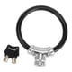 thumbnail image 1 of Candado de bicicleta Unique Bargains con llave, cable portátil, candado antirrobo, mini candado de anillo, aleación ABS, 39 cm, negro, 1 pc, 1 of 6