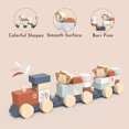 thumbnail image 5 of Speedy Monkey Wooden Pull-Along Train Stacker – Soft Colors, Monkey Character, Stacking Blocks, Build Houses | Non-Toxic Paint, Creative Fun, Ideal for Kids 1 Year+, Educational Toy for Toddlers., 5 of 5