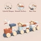 thumbnail image 5 of Speedy Monkey Wooden Pull-Along Train Stacker – Soft Colors, Monkey Character, Stacking Blocks, Build Houses | Non-Toxic Paint, Creative Fun, Ideal for Kids 1 Year+, Educational Toy for Toddlers., 5 of 5