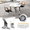 thumbnail image 3 of Folding Conference Table, Conference Room Tables with Wheels, Modern Training Tables with Flip Top Design, 3 of 7