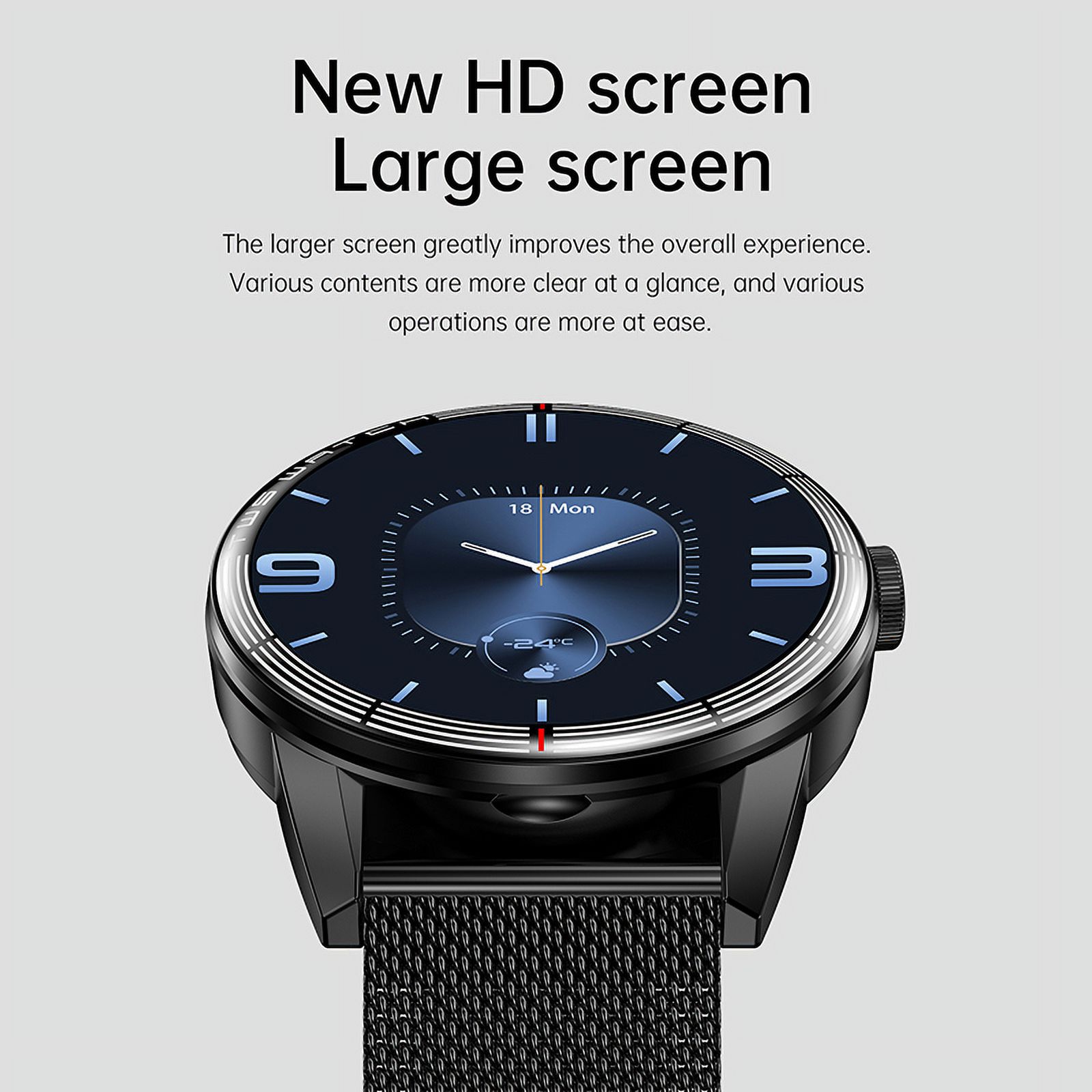 Rainbuvvy R6 Smart Watch 1.32 Inch Built-in Bluetooth Headphones 100 Sports Modes Sports Watch