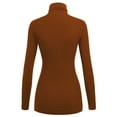 thumbnail image 3 of Made by Johnny Women's Long Sleeve Ribbed Turtleneck Pullover Sweater XXXL RUST, 3 of 4