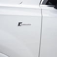 thumbnail image 2 of 2Pcs Supercharged Emblem 3D Car Logo Retrofit High Performance Trunk Badge Sticker Side Fender Decal (Silver Black), 2 of 2