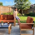 thumbnail image 6 of LayinSun 4 Pieces Aluminum Patio Furniture Set with Coffee Table, Oversized Seat with Hight Back, Outdoor Conversation Sets for Porch, Balcony, Deck, 6 of 8