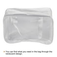 thumbnail image 3 of Uxcell 8.3"x11.8"x5.1" Clear Toiletry Bag Makeup Bags with Zipper Handle White, 3 of 5