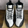 thumbnail image 5 of Ni - ke Jordan 12 Royalty Taxi Size 9.5 CT8013-170 White Black Gold Men’s Shoes OG Rare, 5 of 5