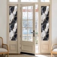 thumbnail image 2 of Marble Black Window Privacy Film, Abstract Gold White Brick Stone Motif Static Cling UV Sun Blocking Heat Control Window Tint Day and Night, Non-Adhesive One Way Windows Privacy Cover 17.7''x78.7'', 2 of 7