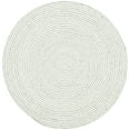 thumbnail image 2 of SAFAVIEH Braided Beuregard Solid Reversible Area Rug, Green/Ivory, 4' x 4' Round, 2 of 10