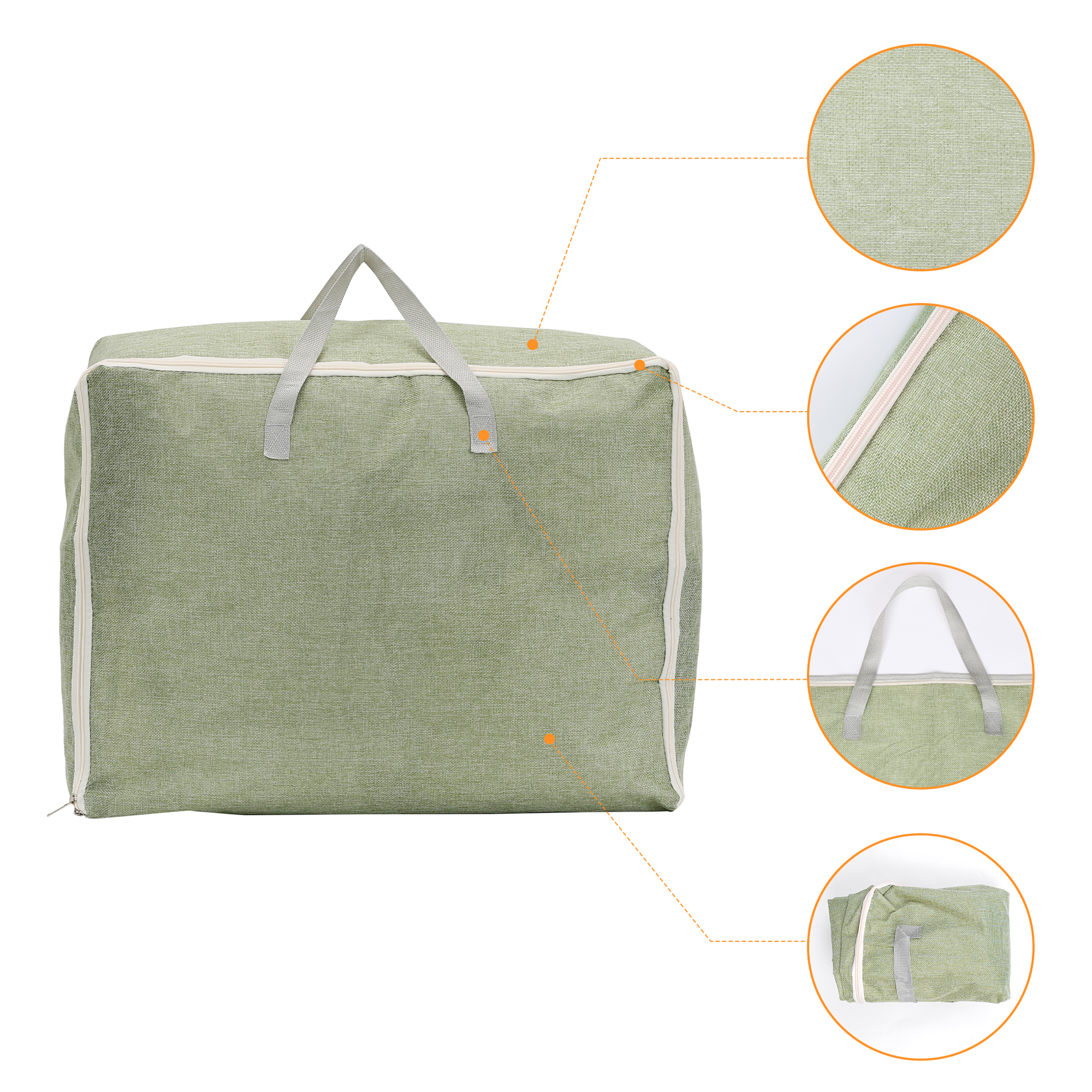 Unique Bargains 1 Pack Clothes Storage Bags Moving Bags Green 23*11*18in