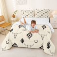 thumbnail image 4 of jejeloiu Aztec Bull Skull Western Full Size Comforter Sets Kids,Tribal Desert Print Bedding Sets For Boy,Reversible,3pcs, 4 of 8