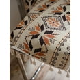 thumbnail image 3 of 1 pair Curtains Coffee Brown Geometric Patterned Drapes Tassel Window Curtain 59"W x 63"L, 3 of 6