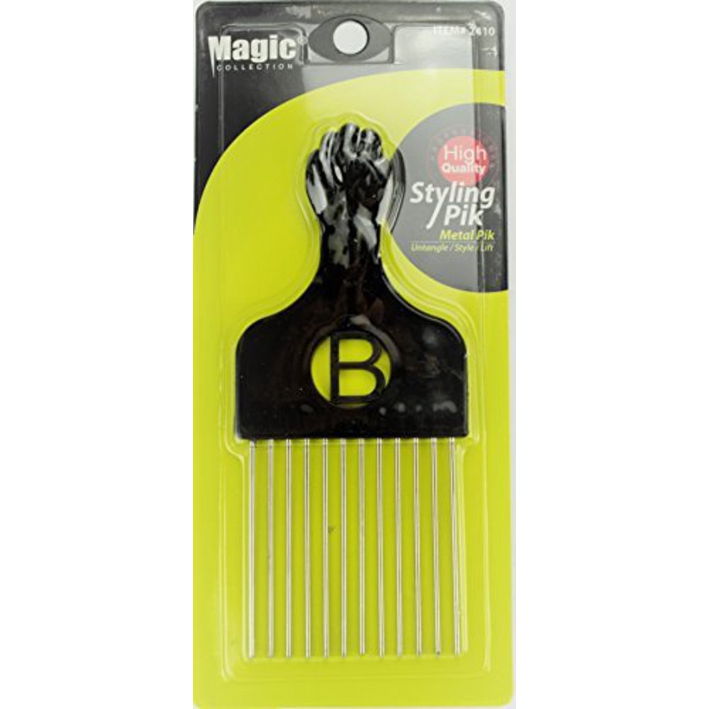 Pro Grade Magic Hair Pick Afro Pick Styling Pik Metal Pik (Pack of 3) 6
