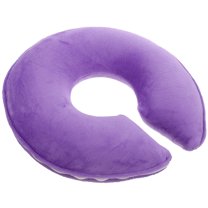 DINHEAROM 1Pcs U Shaped Neck Pillow Purple Memory Foam Cotton Polyester 30x30cm For Family Neck Support