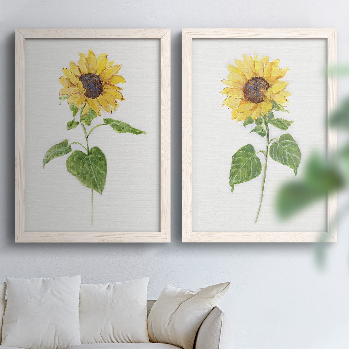 Sunflower I - Premium Framed Canvas 2 Piece Set - Ready to Hang